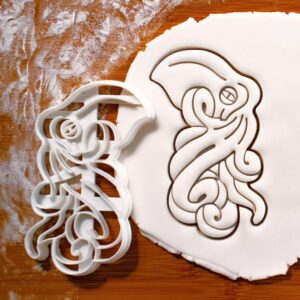 Cookie Kraken Cookie Cutter Giant Squid Sea Monster Octopus Biscuit Mold Legendary Mythology Ocean Cephalopod Creature Colossal Beast Themed Baking Tool