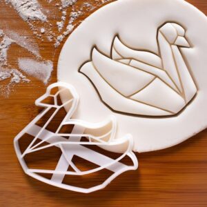 Origami Swan cookie cutter for baking biscuits biscuit cutters shaped like swans geese ducks ducklings perfect for creative baking themed parties and unique handmade edible decorations
