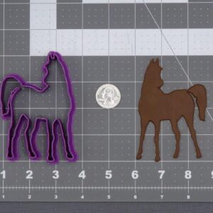 Black Horse Body 266-K098 Cookie Cutter Silhouette Cookie India Made for Baking Animal Theme Cookies Farm Party Decorations Fondant Crafts Equine Gifts Clay Projects and Kitchen Use