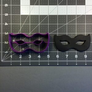 Black Masquerade Mask 102 Cookie Cutter for Baking Party Theme Cookies Carnival Costume Fondant Mold Sandwich Pancake Craft Tool for Masquerade Ball Kids Events and School Projects