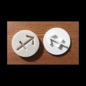 Sagittarius Zodiac Sign Black Cookie Embosser Stamp Cookie Fondant Cupcake Decorating Tool for Astrology Birthday Party Dessert Imprint Horoscope Symbol Baking Accessory November