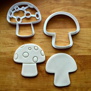 Cookie Set of 2 Mushroom Cookie Cutters Multi Size for Baking Fun Mushroom Shaped Decoration Tool for Kids Party Snacks Kitchen Use Made in India Durable and Reusable Cookie Accessory