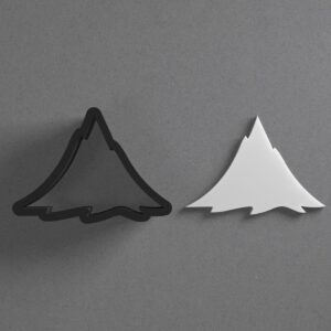 Mountain Top Peak Range Cookie Polymer Clay Cutter with Sharp Tapered Edge for Jewelry Making Mini Studs Pendant Set and Cookie Cutter Versatile Craft Tool for Detailed Mountain