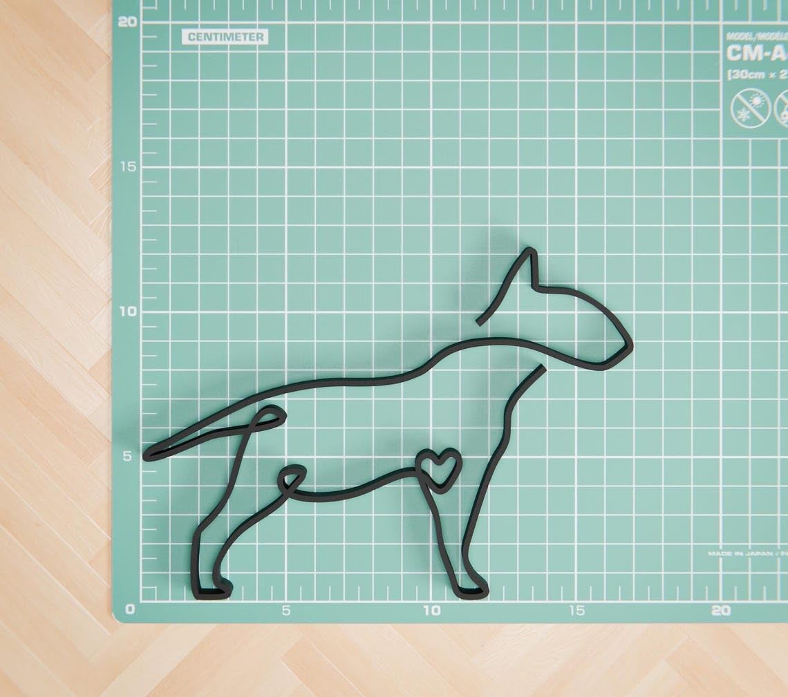 Bull Terrier Dog Line Art Figure Plastic Home Decor for Dog Lovers Minimalist Sculpture for Living Room Office Shelf Table Display Modern Animal Art Gift Idea India - Image 4