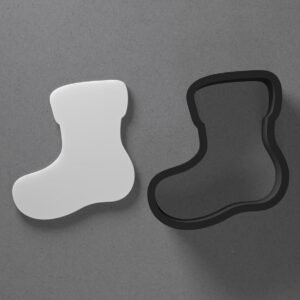 Christmas Stocking Shape Cookie Polymer Clay Cutter With Sharp Tapered Edge Earring Making Tool For DIY Jewelry Pendant Studs Holiday Cookie Cutter For Clay Art Craft Decoration
