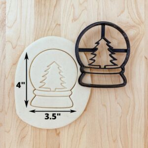 Snow Globe Holiday Winter Cookie Cutter, Fondant or Clay Cutter, Winter Wonderland Cookie Cutter, Holiday Sugar Cookies, Winter Theme Baking, Made in India