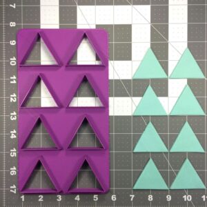 Triangle Multi-Cutter Black Cookie Geometric Shape Cookie Fondant Clay Cutter for Cake Decorating Baking Crafts Educational Tools Biscuit Mold for Parties Events School Art Projects