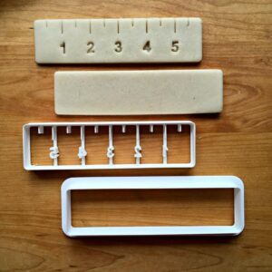 Set of 2 Ruler Cookie Cookie Cutters for School-Themed Baking, Made in India, Ideal for Teacher Gifts, Classroom Treats, and Back-to-School Events
