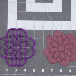 Fiesta Flower 266-L802 Cookie Cutter Black Cookie Floral Shape Cutter for Mexican Party Baking Decorations Flower Theme Cookies Clay Crafts Cake Fondant Art Tools Kitchen Use
