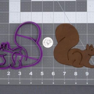 Squirrel Body 266-I800 Cookie Cutter Black Cookie Animal Shape Baking Mold for Forest Theme Cookies Wildlife Crafts Fall Parties Educational Activities and Kids Holiday Baking Projects