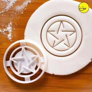 Pentagram Star Cookie Cutter Cookie Mold for Biscuit Fondant Clay Baking Wicca Pagan Five Pointed Star Symbol Pentalpha Pentacle Circle Baking Tools
