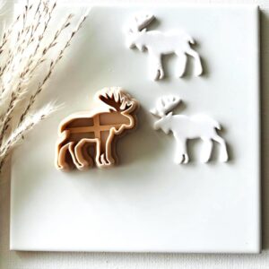 Bull Moose Clay Earring Cutter Tool for Polymer Clay Jewelry Making Wild Animal Antler Design Clay Cutter for Nature Inspired Accessories Handmade Earrings and Wildlife Craft Projects