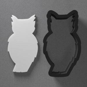 Owl Bird Cookie Polymer Clay Cutter with Sharp Tapered Edge Earring Jewelry Tool for Mini Studs Pendant Set Crafting and Baking Cookie Cutter Mold for Detailed Animal Shape Designs