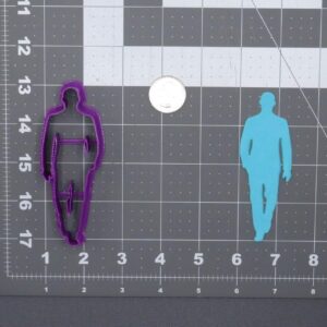 Man Body Black Cookie Cutter Silhouette for Fondant Clay Crafts Human Shape Baking Mold for Custom Cookies Gym Party Decorations Fitness Events Anatomy Projects and Edible Art Designs