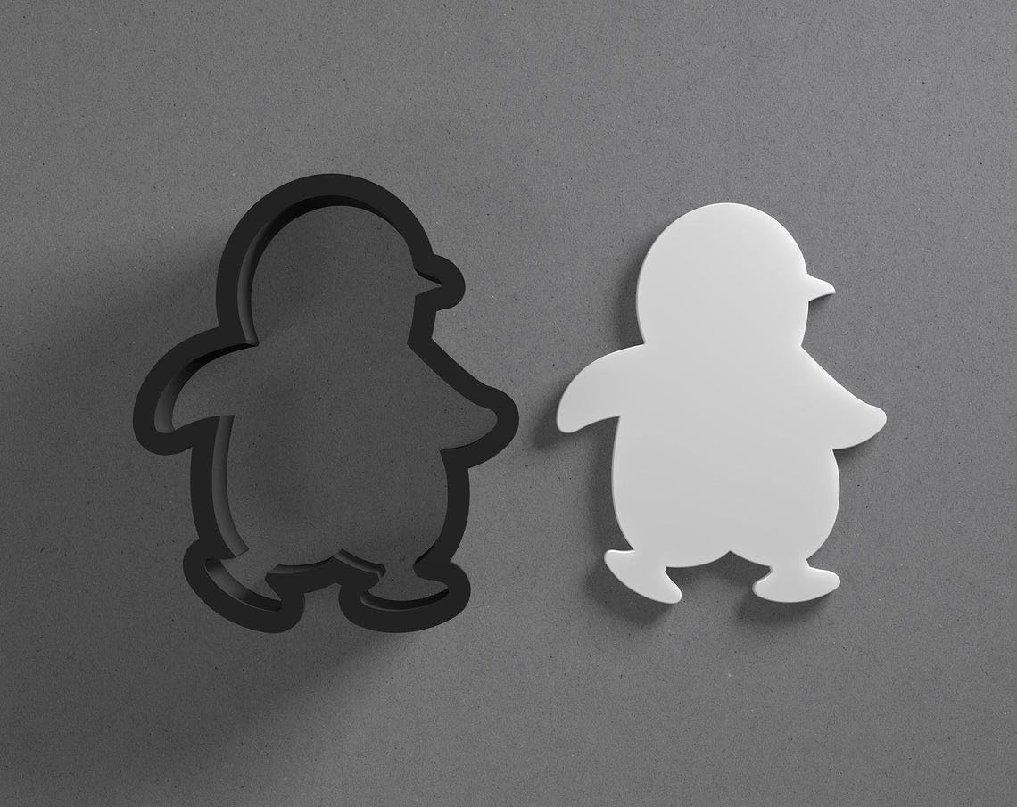 Walking Penguin Bird Polymer Clay Cutter Sharp Tapered Edge Tool for Jewelry Earring Pendant Making Cookie Fondant Craft DIY Accessories for Winter Animal Theme Projects Artists Bakers - Image 2