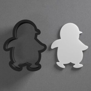 Walking Penguin Bird Polymer Clay Cutter Sharp Tapered Edge Tool for Jewelry Earring Pendant Making Cookie Fondant Craft DIY Accessories for Winter Animal Theme Projects Artists Bakers