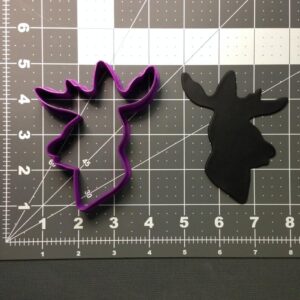 Black Reindeer Head Cookie Cutter Cookie Deer Face Shape for Christmas Holiday Baking Winter Party Cookies Cake Decorating Crafts Classroom Projects Festive Treats Family Kitchen Use
