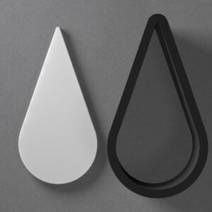 Water Drop Teardrop Cookie Polymer Clay Cutter with Sharp Tapered Edge for Earring Making Jewelry Tool Mini Studs Pendant Set Cookie Cutter for Crafting and Baking