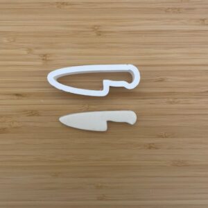 Small Chef Knife Shape Polymer Clay Cutter Cookie Fondant Biscuit Cutter Sharp Tapered Edge Tool for Earrings Jewelry Making Culinary Theme Cupcake Decoration Baking Craft Projects