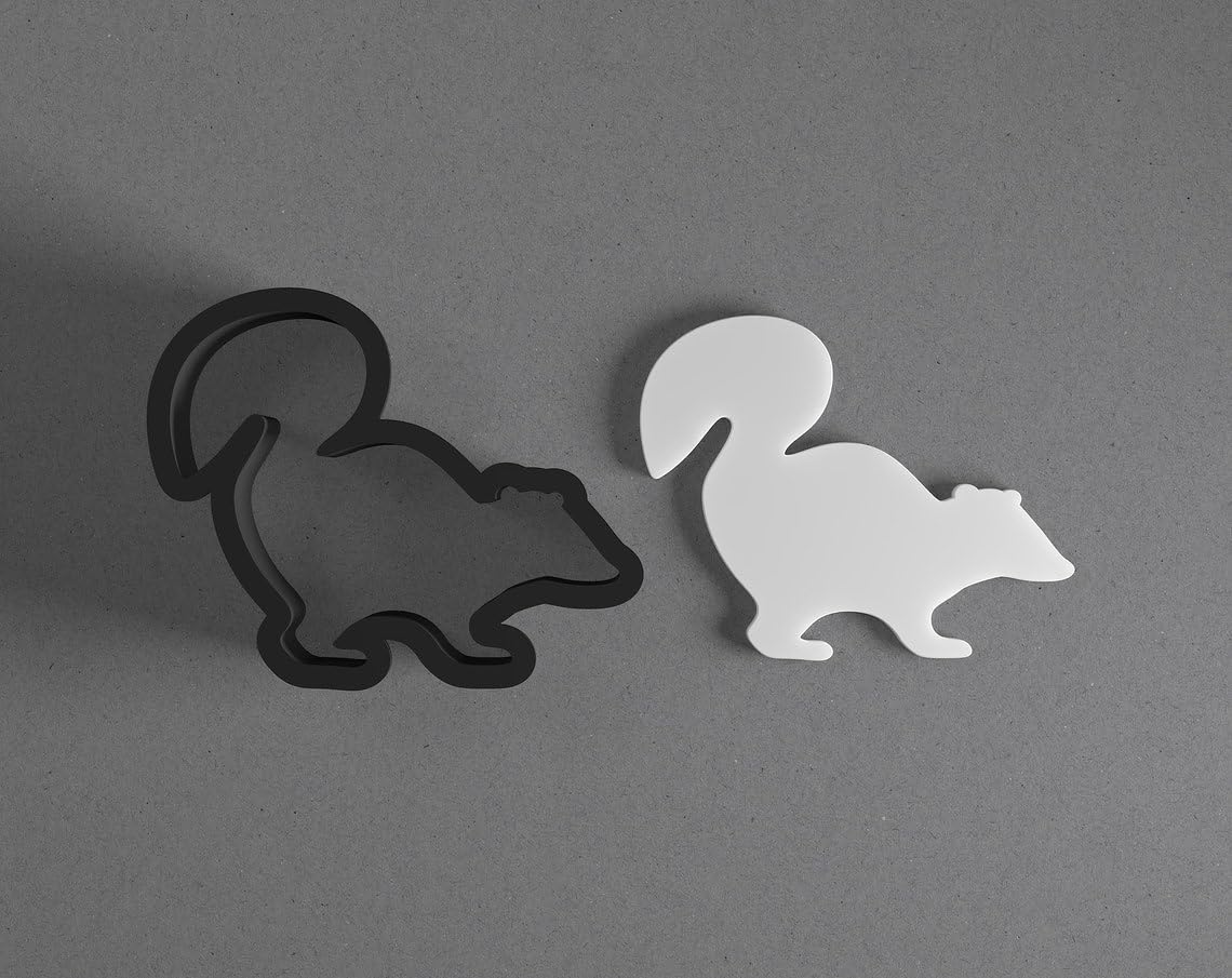 Skunk Animal Face Polymer Clay Cutter with Sharp Tapered Edge for Jewelry Making Mini Studs Pendant Set and Cookie Cutter Versatile Craft Tool for Detailed Clay and Fondant Designs with - Image 2