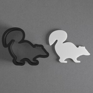 Skunk Animal Face Polymer Clay Cutter with Sharp Tapered Edge for Jewelry Making Mini Studs Pendant Set and Cookie Cutter Versatile Craft Tool for Detailed Clay and Fondant Designs with