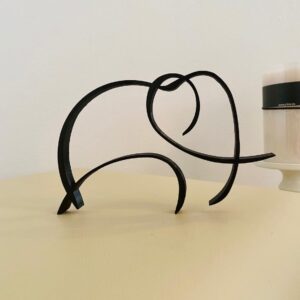 Minimalist Elephant Tabletop Statue Sculpture: Ideal Gift for Home, Office, and Housewarming Decor