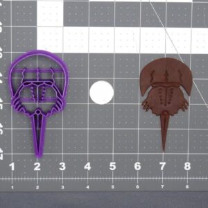 Black Horseshoe Crab 266-D590 Cookie Cutter Cookie Sea Creature Baking Tool for Ocean Theme Party Cookies Marine Biology Crafts Fondant Clay Mold Made in India Underwater Party