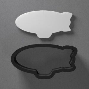 Blimp Airship Shape Polymer Clay Cutter Earring Jewelry Tool for Mini Studs Dangle Pendants and Cookie Dough Shaping with Sharp Tapered Edge for Aviation Travel Theme DIY Craft Projects