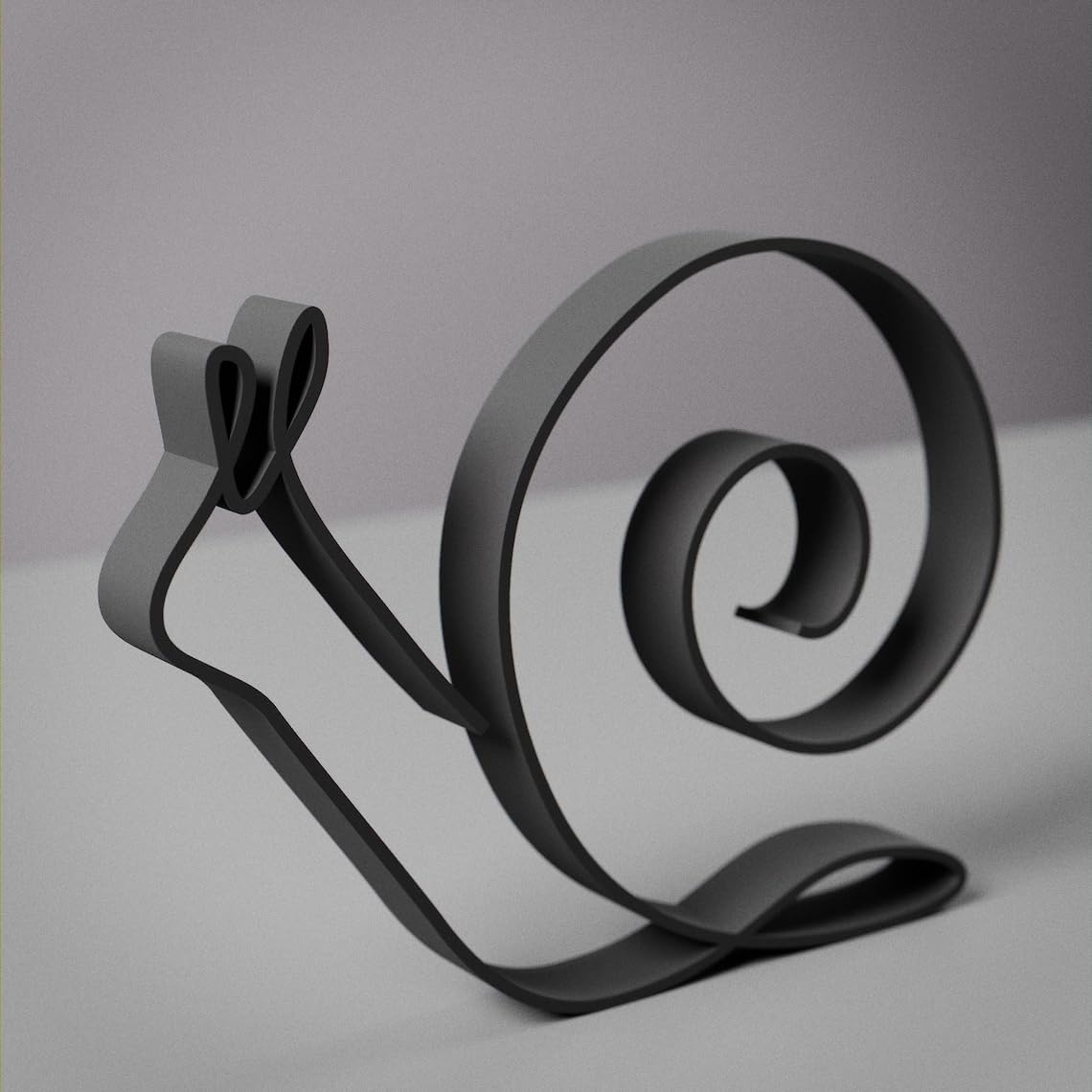 Personalized Snail Plastic Minimal Line Art Sculpture Custom Name Animal Decor Figure for Desk Shelf Living Room Personalized Home Office Styling - Image 3