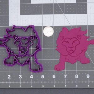 Lion Body Black Cookie Cookie Cutter Silhouette for Jungle Animal Theme Baking Fondant Craft Clay Projects Birthday Party Supplies Safari Zoo Decor for Kids Wildlife Lovers Educational
