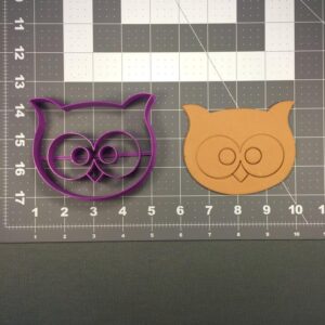 Black Cookie Owl Face Cookie Cutter for Baking Fondant Biscuits Sandwiches Pancakes Animal Theme Kitchen Tool Decorative Pastry Molding Cutter for Wildlife Lovers Parties and Events