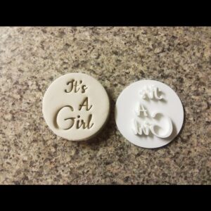 Black Its a Girl Embosser Stamp Cookie Cookie and Cupcake Decorating Tool Made in India for Newborn Celebration Baking Baby Shower Homemade Treats Birth Announcement Crafts and Gifting