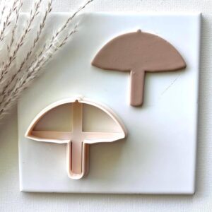 Beach Umbrella Outline Cookie Cutter for Summer Clay Crafting and Fondant Decorating Large Clay Cutter Tool for Polymer Clay Jewelry Making Holiday Theme Accessories and Baking Projects