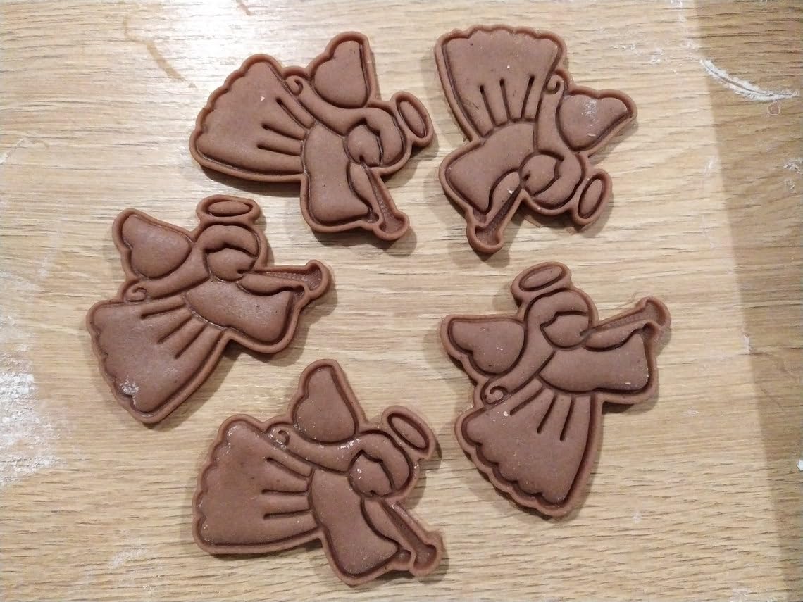 Angel with Trumpet Cookie Cutter Set for Making Shortbread Cookies Pastry Sugar Paste Fondant Icing for Homemade Cake Decoration Christmas Religious Theme Holiday Baking Set - Image 5