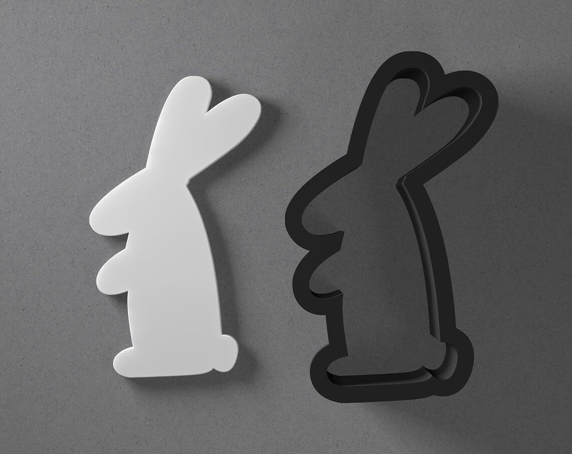 Bunny Rabbit Animal Shape Cookie Polymer Clay Cutter With Sharp Tapered Edge Earring Making Tool For DIY Jewelry Pendant Studs Easter Spring Cookie Cutter For Clay Art Craft Decoration - Image 2