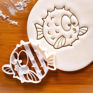 Pufferfish Cookie Cutter Cookie Mold for Biscuit Dough Fondant Clay Baking Sea Fish Fugu Fugo Tetraodontidae Ocean Marine Animal Themed Treats