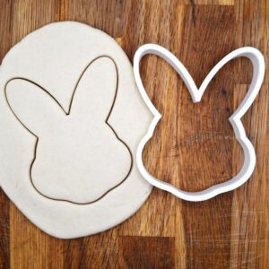 Black Easter Bunny Rabbit Face Cookie Cutter Animal Shape Baking Tool for Cookies Fondant and Clay Christmas Gift Cake Decorating Jewelry Craft Cutter