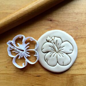 Hibiscus Flower Cookie Cutter, Suitable Size, Tropical Luau or Summer Party Baking Tool, Crisp Cookie Design, Optional Dishwasher Safe, Made in The India, Ideal for Cookies, Fondant &