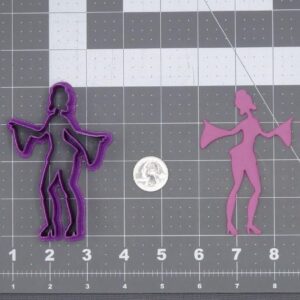 Black Disco Dancer 266-J216 Cookie Cutter Silhouette for Retro Party Decorations 70s Dance Theme Birthday Baking Tool for Cookies Clay Crafts and Funky Celebration Supplies