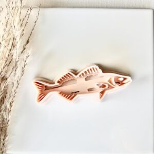 Walleye Imprint Clay Cutter for Polymer Clay and Cookie Dough Detailed Fish Design Cutter for Fondant Decorating Clay Jewelry Making and Baking Projects Perfect for Crafters and Bakers