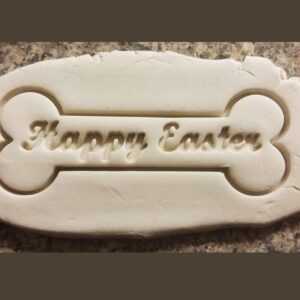 Dog Bone Happy Easter Black Cookie Cookie Cutter for Homemade Pet Treats Easter Baking Tool for Dog Lovers Animal Theme Biscuits Fondant Crafts Spring Party Decorations and Gift