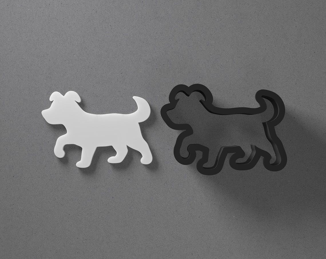 Dog Puppy Animal Shape Cookie Polymer Clay Cutter With Sharp Tapered Edge Earring Making Tool For DIY Jewelry Pendant Studs Pet Theme Cookie Cutter For Clay Art Craft Decoration