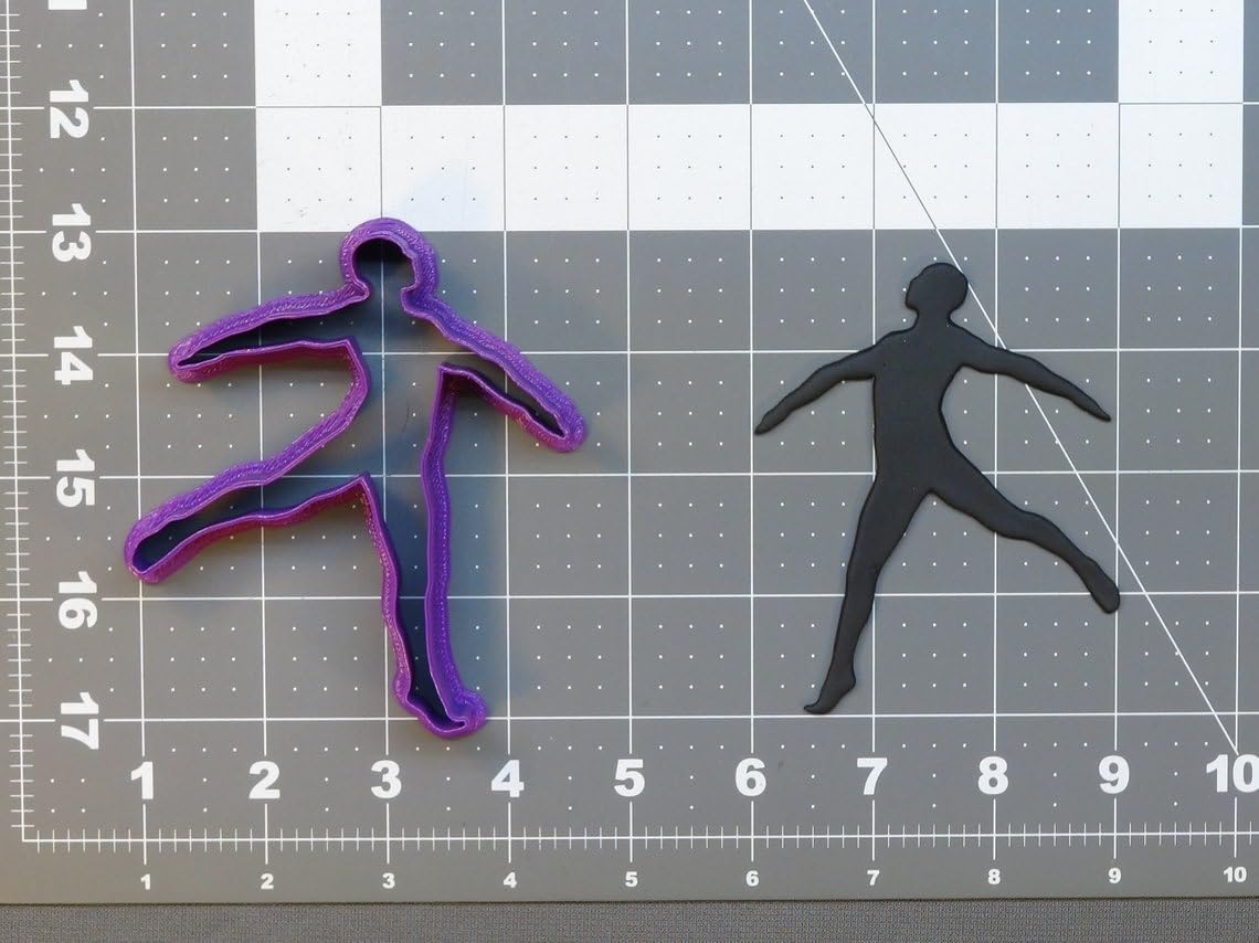 Black Male Ballet Dancer 266 635 Cookie Cutter Silhouette Cookie Ballerino Shape for Ballet Recital Cookies Party Decorations Dance Class Crafts Cake Fondant Toppers Baking Tool