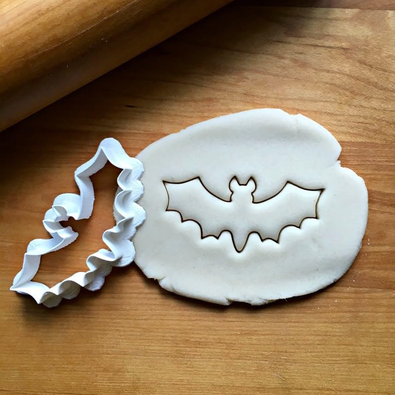 Bat Cookie Cutter Cookie - Suitable Size - Choose Standard or Dishwasher Safe - Made in India - Halloween Bat Shaped Mold for Baking, Spooky Parties, DIY Crafts & Creative Activities