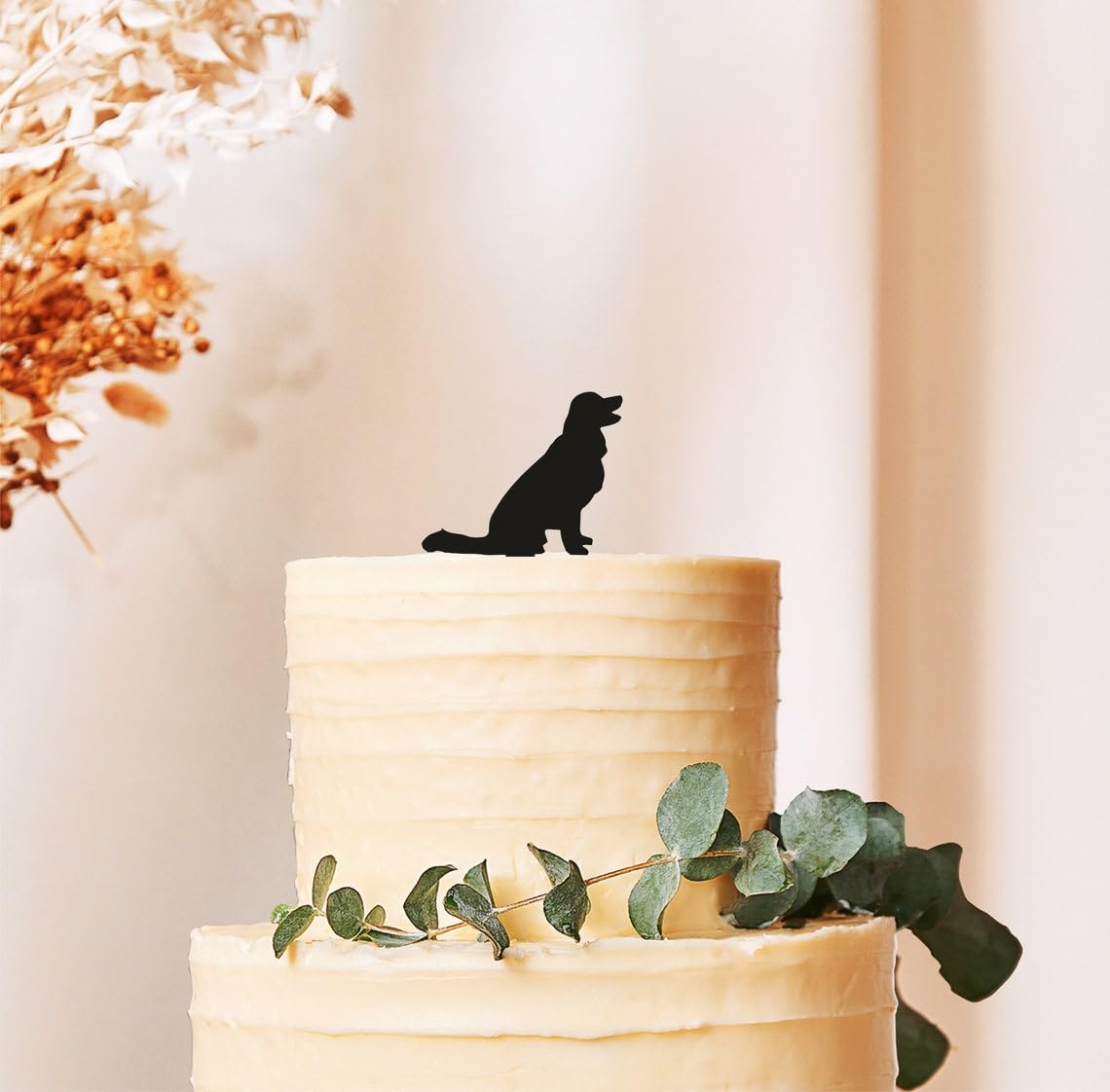 Dog Cake Topper | Birthday Cake Decoration Featuring Golden Retriever, Labrador Retriever, Australian Shepherd, Dalmatian, Border Collie, Pitbull, Spaniel | Pet-Themed Cake Decor Dog Lovers