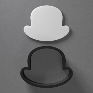 Bowler Hat Shape Polymer Clay Cutter Sharp Tapered Edge Tool for Jewelry Earring Pendant Making Cookie Fondant Craft DIY Accessories for Vintage Fashion Theme Artists Bakers Crafters