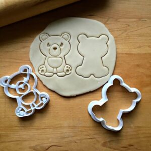 Set of 2 Cookie Baby Bear Cookie Cutters for Baking Biscuits Cake Fondant Decorations Suitable Size Durable Molds Made in India for Baby Showers, Woodland Parties, and Kids Craft