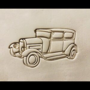 Black 1928 Ford Tudor Sedan Classic Car Cookie Cutter Cookie Vintage Automobile Cookie Mold for Antique Car Enthusiasts Birthday Treats Auto Show Baking Retro Crafts and Collector