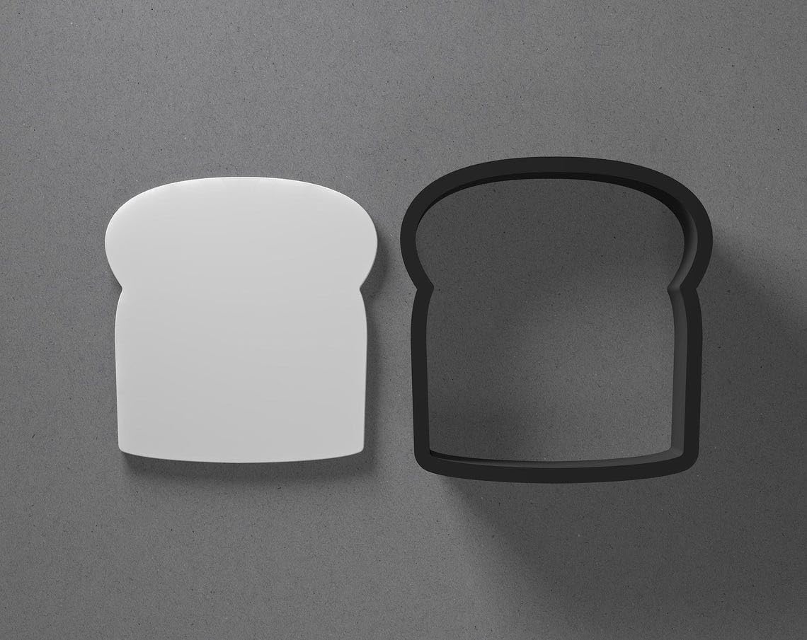 Toast Bread Slice Shape Polymer Clay Cutter with Sharp Tapered Edge for Clean Cutting, Jewelry and Earring Tool for Mini Studs and Pendant Sets, Cookie Cutter for Breakfast Theme Crafts - Image 2