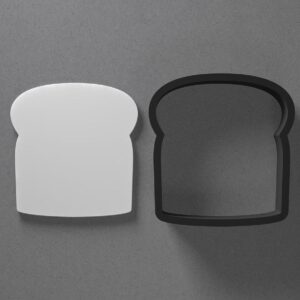 Toast Bread Slice Shape Polymer Clay Cutter with Sharp Tapered Edge for Clean Cutting, Jewelry and Earring Tool for Mini Studs and Pendant Sets, Cookie Cutter for Breakfast Theme Crafts